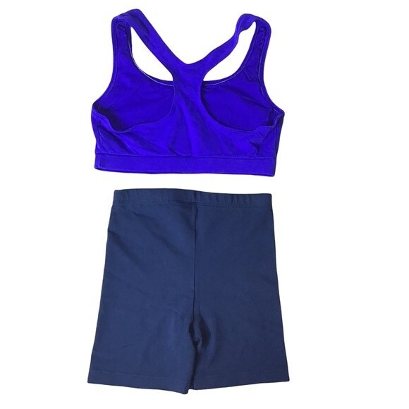 Danskin Crop Top and Biker Shorts Workout Set Size S - Picture 2 of 3